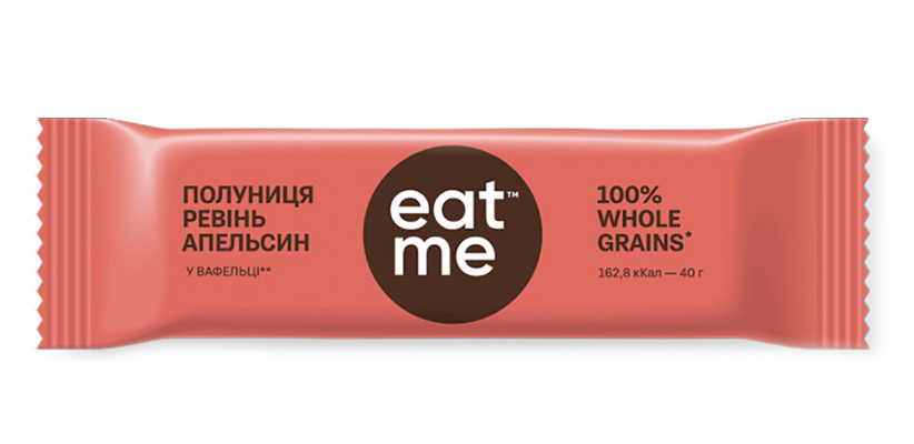 Батончик EatMe Полуниця-ревінь-апельсин 40г